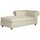Haverhill Tufted Natural Cream Linen Left-Hand Facing Chaise