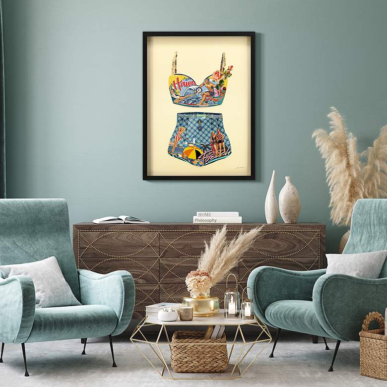 Image 4 Hawaii Beach 33" High Dimensional Collage Framed Wall Art more views