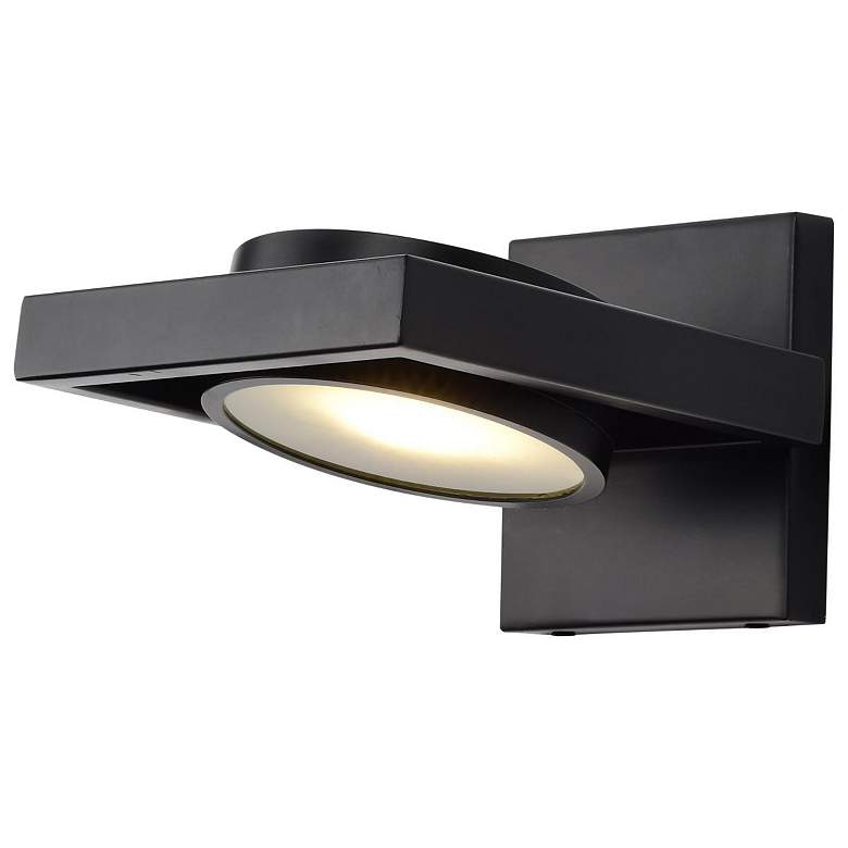 Image 4 Hawk 5" High Black LED Pivoting Head Wall Sconce more views