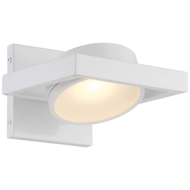 Image 2 Hawk 5" High White Metal LED Wall Sconce