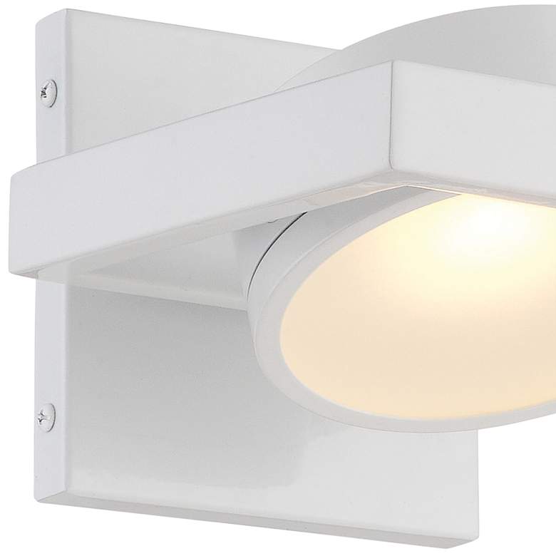 Image 4 Hawk 5" High White Metal LED Wall Sconce more views