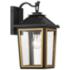 Hawkins 1 Light Matte Black + Textured Gold Outdoor Sconce