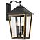 Hawkins 22 1/2"H Black and Gold 4-Light Outdoor Wall Light