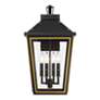 4_Hawkins 22 1/2"H Black and Gold 4-Light Outdoor Wall Light more views