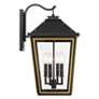 5_Hawkins 22 1/2"H Black and Gold 4-Light Outdoor Wall Light more views