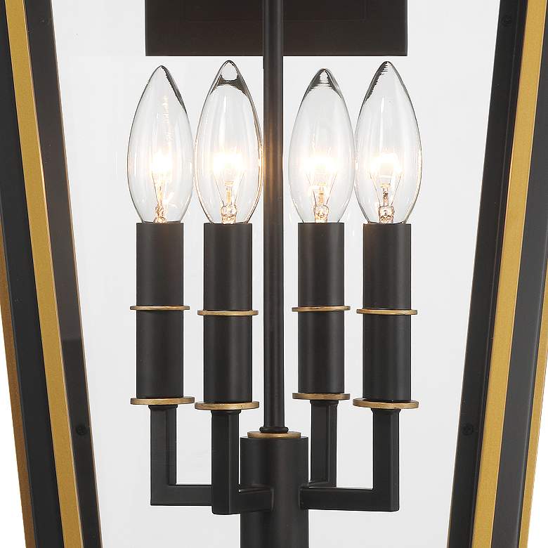 Image 6 Hawkins 22 1/2"H Black and Gold 4-Light Outdoor Wall Light more views