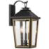 Hawkins 3 Light Matte Black + Textured Gold Outdoor Sconce