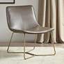 Hawkins Brown Faux Leather Modern Accent chair