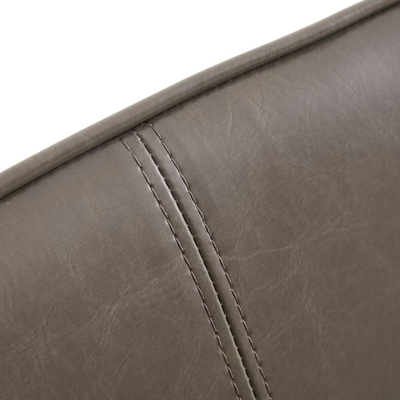 Image 5 Hawkins Brown Faux Leather Modern Accent chair more views