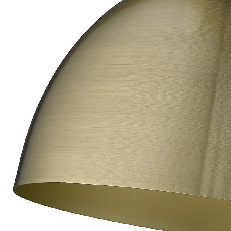 Image 6 Hawthorn 10" High Aged Brass Finish Plug-In Swing Arm Wall Lamp more views