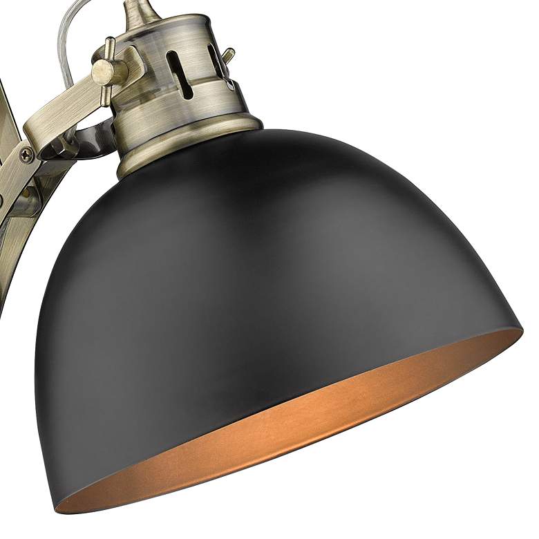 Image 2 Hawthorn 10" High Brass and Matte Black Plug-In Swing Arm Wall Lamp more views