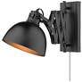 1_Hawthorn Matte Black Plug-In Adjustable Wall Lamp