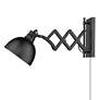 2_Hawthorn Matte Black Plug-In Adjustable Wall Lamp more views