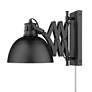 4_Hawthorn Matte Black Plug-In Adjustable Wall Lamp more views