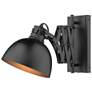 5_Hawthorn Matte Black Plug-In Adjustable Wall Lamp more views