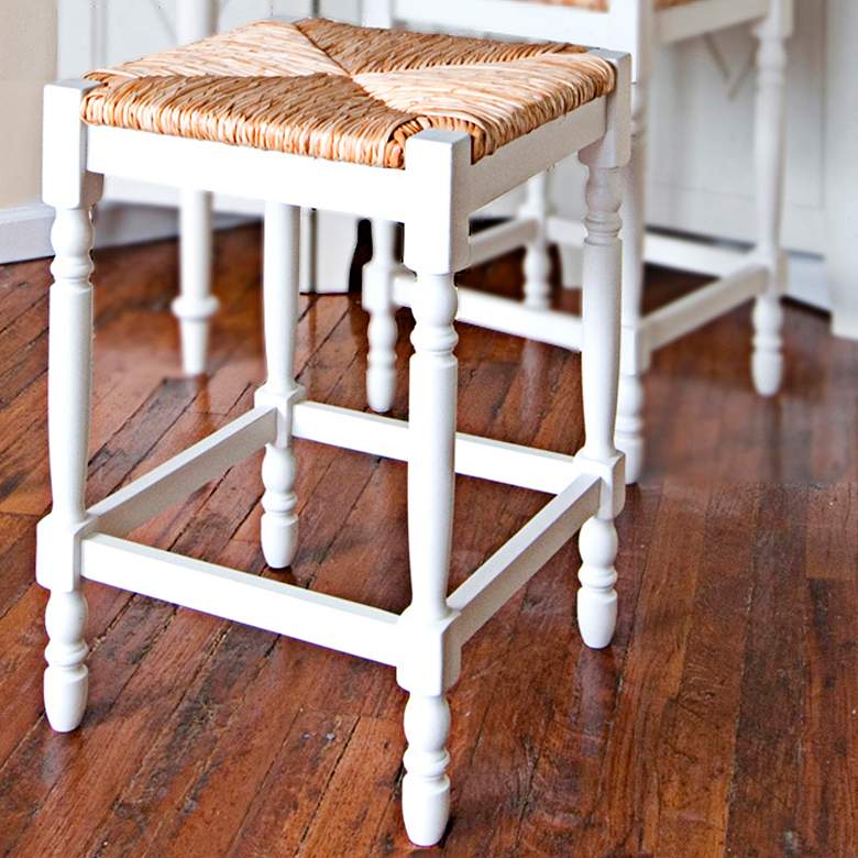Image 3 Hawthorne 23 3/4" Antique White Counter Stool more views