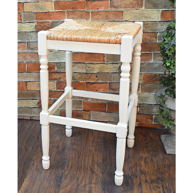 Image 3 Hawthorne 29 1/4" Antique White Barstool more views