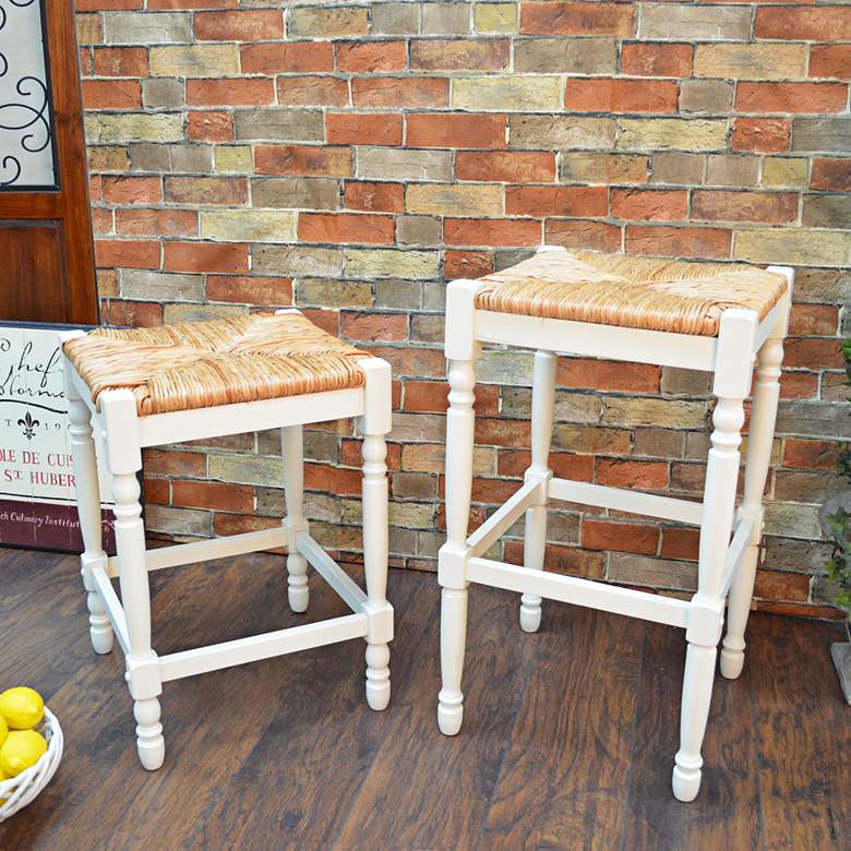 Image 4 Hawthorne 29 1/4" Antique White Barstool more views