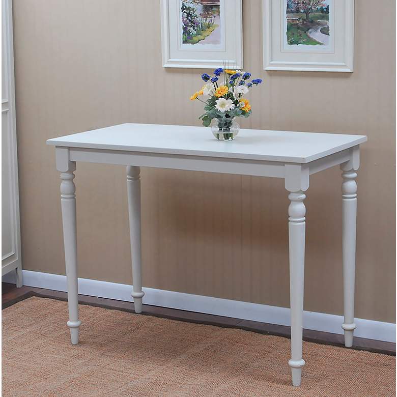 Image 3 Hawthorne 48" Wide Antique White Counter Table more views