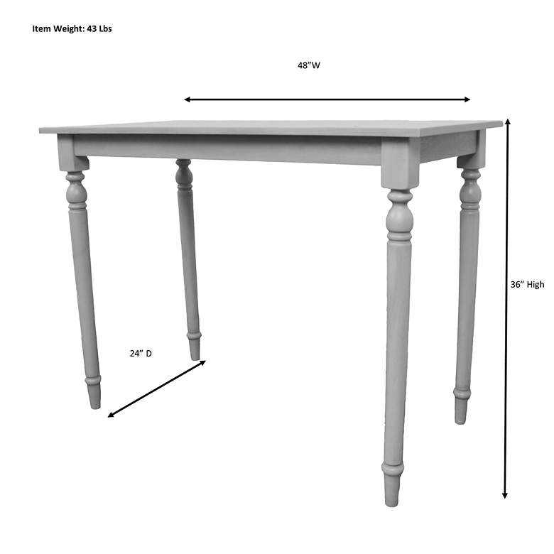 Image 5 Hawthorne 48" Wide Antique White Counter Table more views