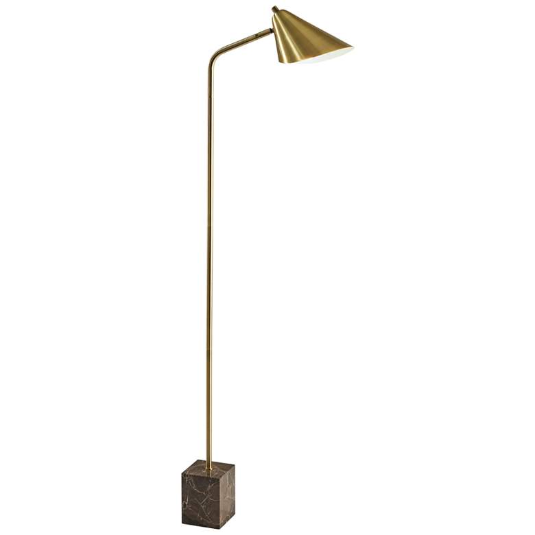 Image 1 Hawthorne Antique Brass Metal Task Floor Lamp