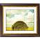 Hay Bale Gold Bronze Frame Giclee 20" Wide Wall Art
