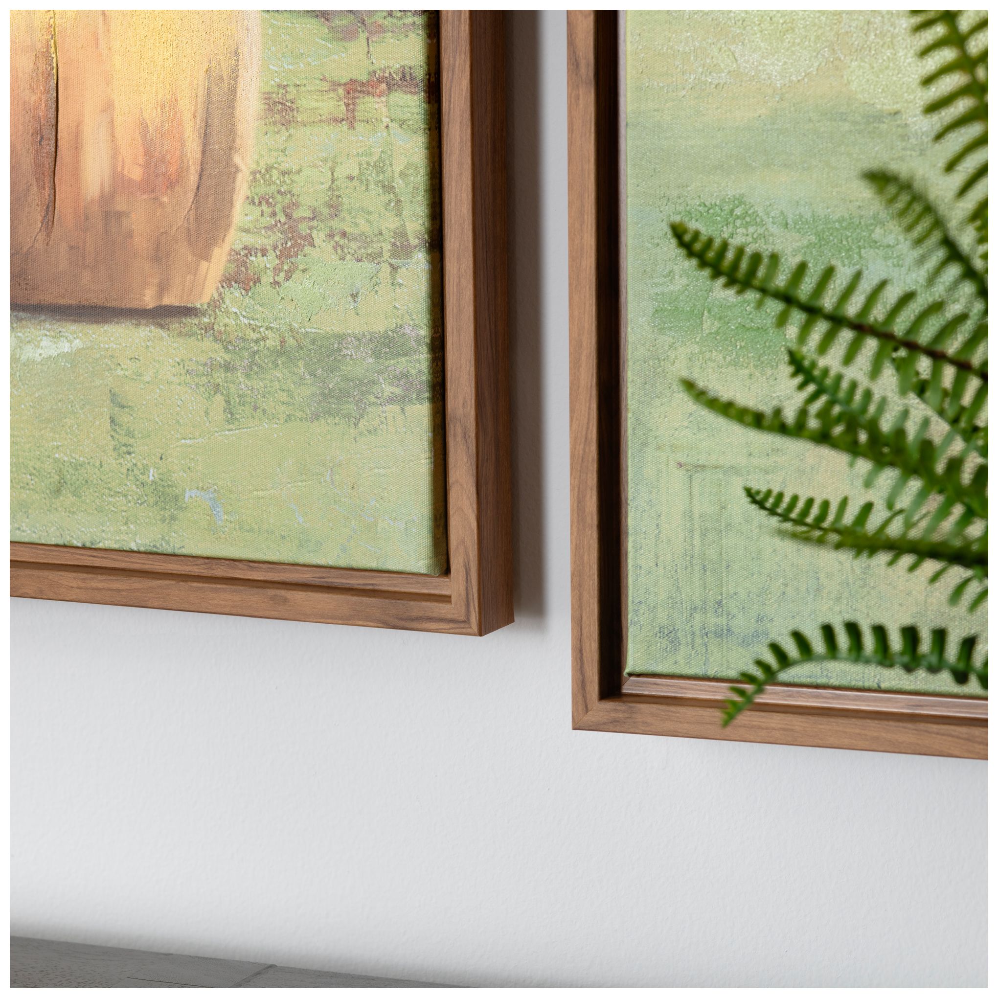 Thumbnail2 of Hay Rolls Framed Canvas Painting Set of 2 more views