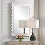 Thumbnail4 of Haya Semi-Gloss White 28 1/4" x 40" Rectangular Wall Mirror more views
