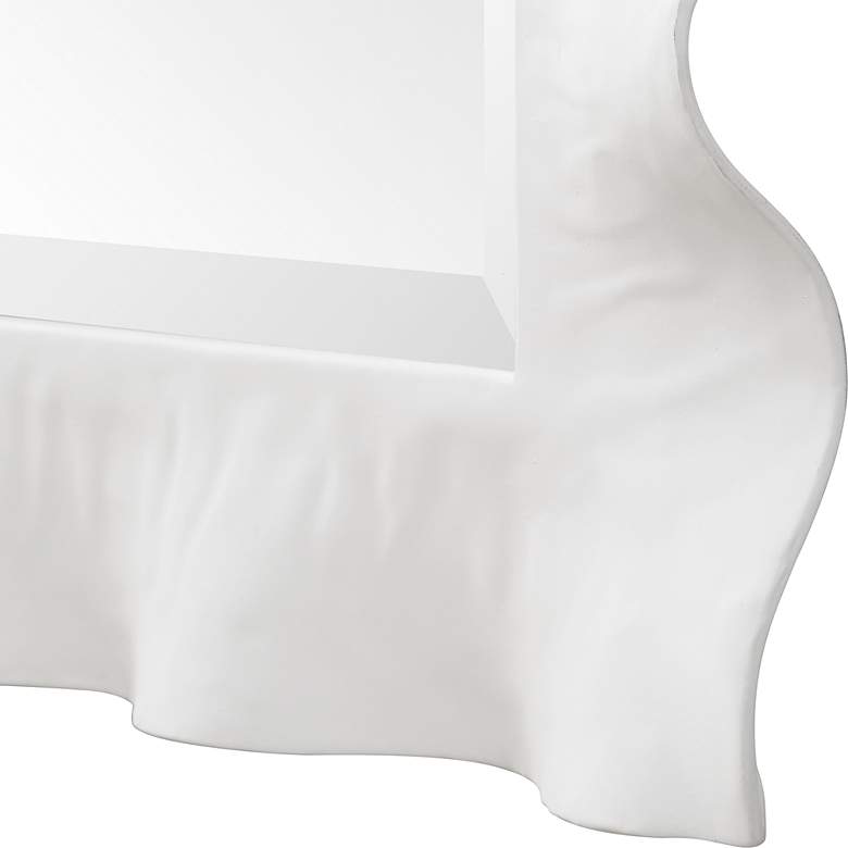 Image 6 Haya Semi-Gloss White 28 1/4" x 40" Rectangular Wall Mirror more views