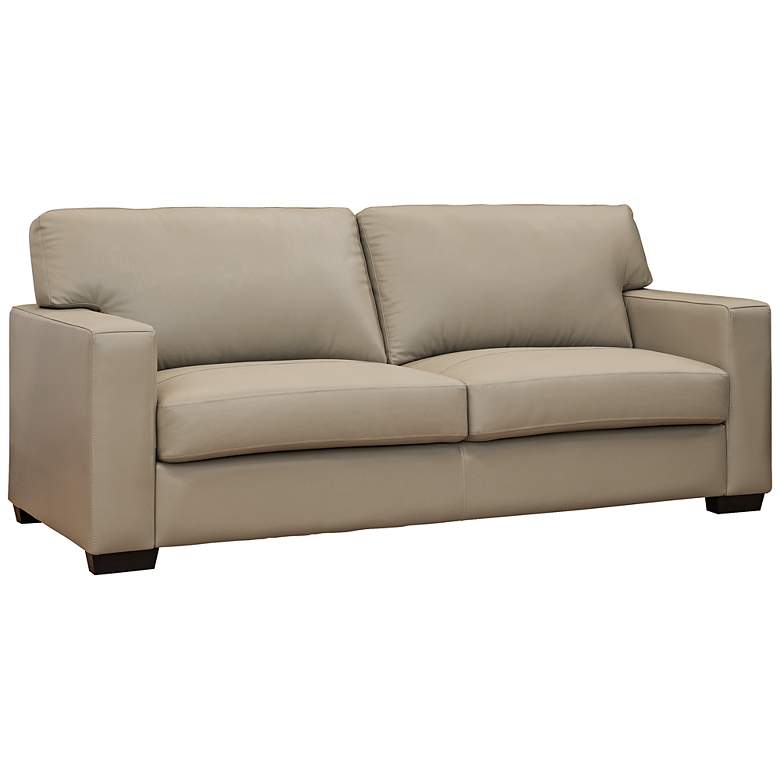 Image 1 Hayden Taupe Leather Match Sofa