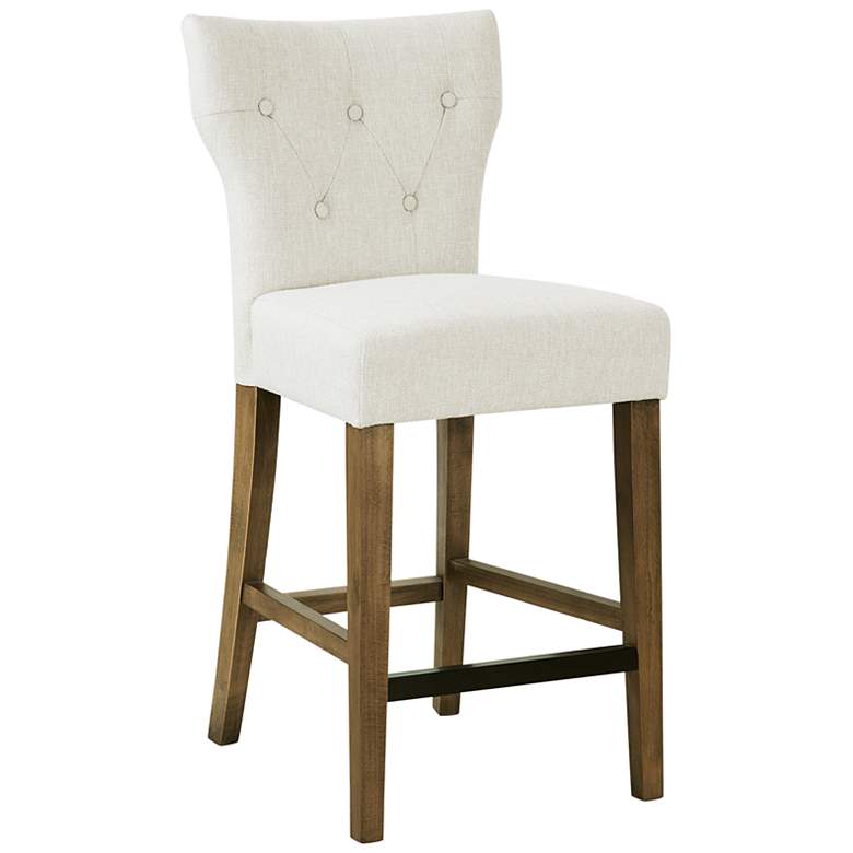 Image 2 Hayes 25 inch Cream Tufted Fabric Counter Stool