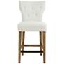 Hayes 25" Cream Tufted Fabric Counter Stool