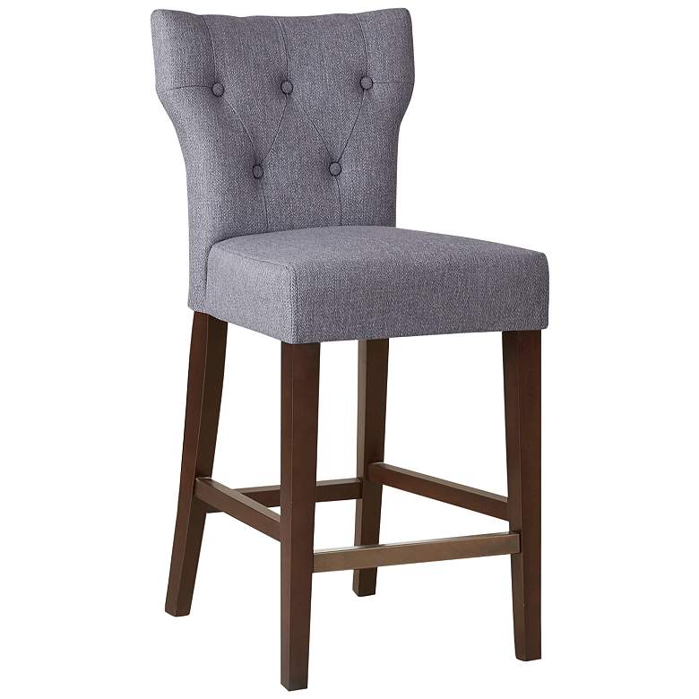Image 2 Hayes 25" Gray Tufted Fabric Counter Stool