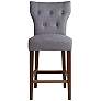 Hayes 25" Gray Tufted Fabric Counter Stool