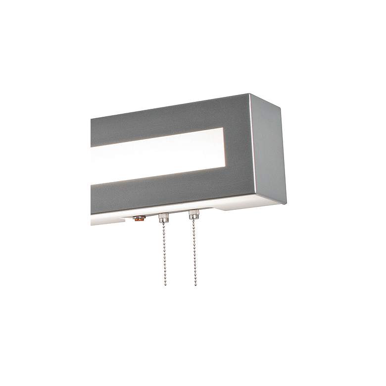 Image 2 Hayes 37" Wide Satin Nickel LED Wall Sconce more views