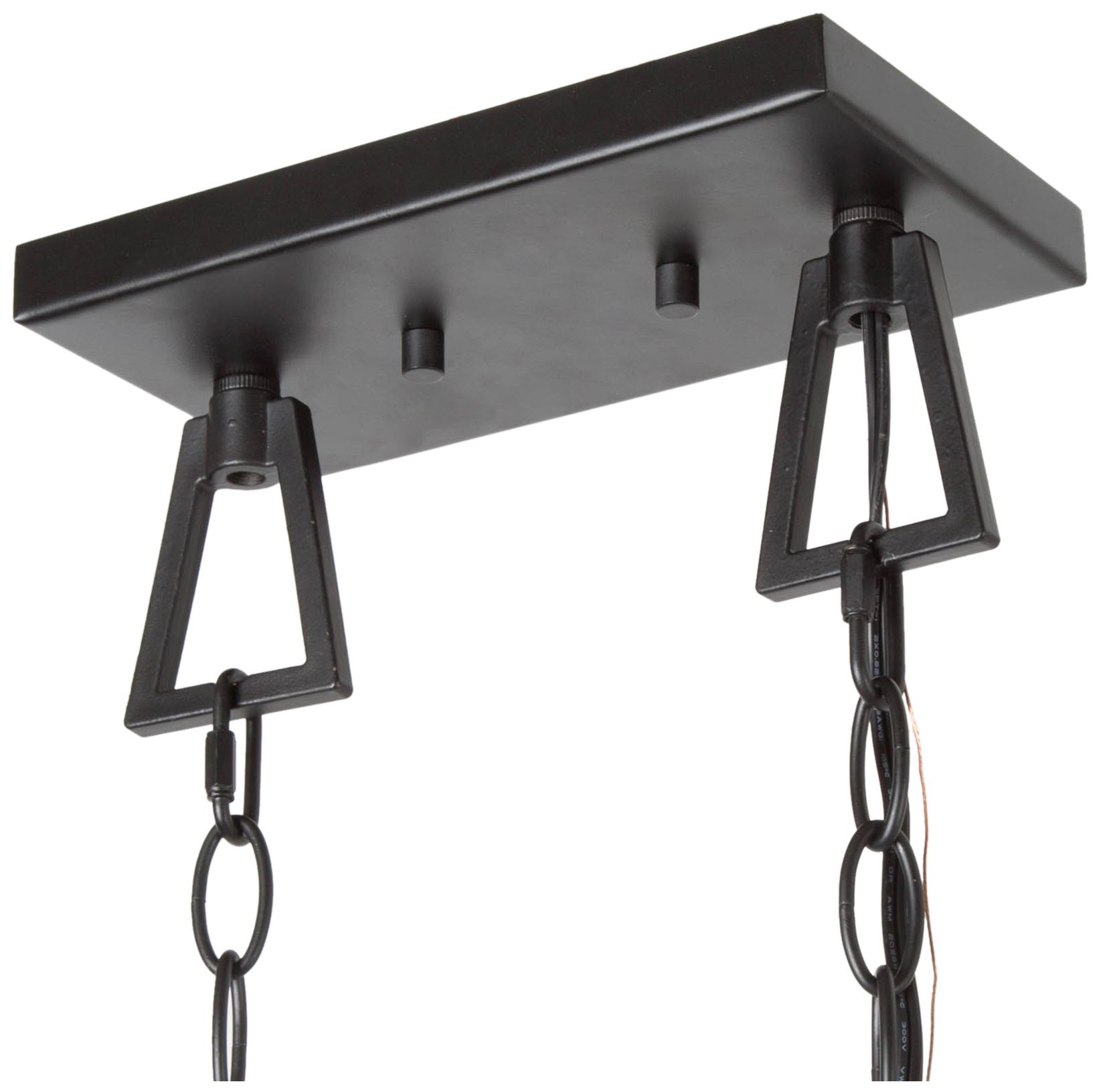Hayes  38"W Matte Black 8-Light Metal Linear Island Pendant