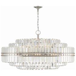Hayes 40 1/2" Wide Polished Nickel and Crystal Chandelier