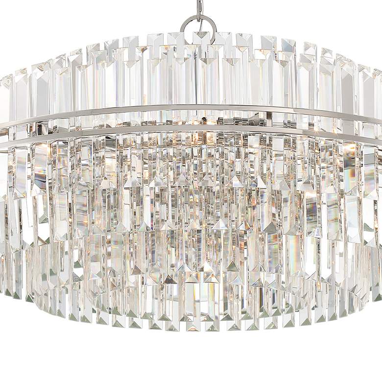Image 7 Hayes 40 1/2" Wide Polished Nickel and Crystal Chandelier more views