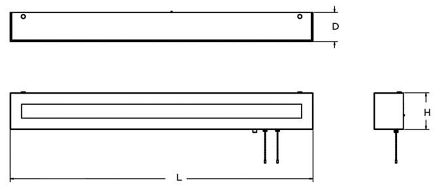 Image 3 Hayes - Overbed Fixture - 4Ft. - Oil-Rubbed Bronze Finish - White Acrylic more views