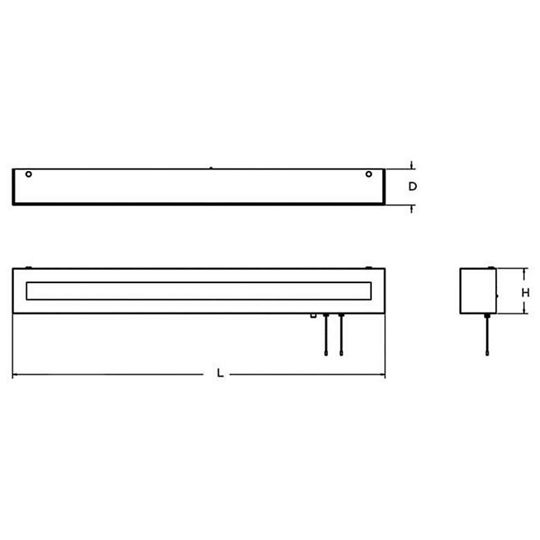 Image 3 Hayes - Overbed Fixture - 4Ft. - Oil-Rubbed Bronze Finish - White Acrylic more views