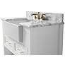 Hayley 36" Wide White Single Sink Bath Vanity Cabinet Set