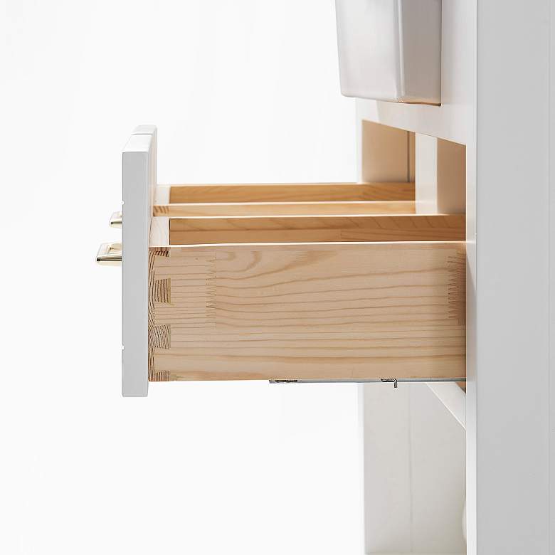 Image 7 Hayley 36" Wide White Single Sink Bath Vanity Cabinet Set more views