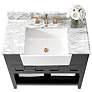 Hayley 36"W Black Onyx Single Sink Bath Vanity Cabinet Set