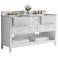 Hayley 60" Wide White Double Sink Bath Vanity Cabinet Set