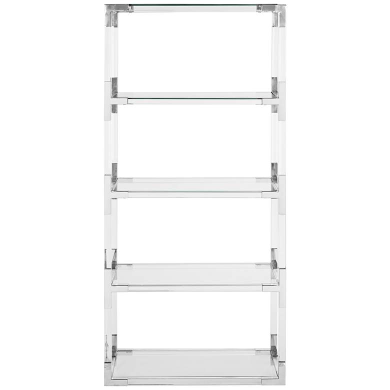 Image 1 Hayley 63 inch High 4-Shelf Clear Acrylic Open Bookcase