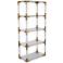 Hayley 63" High Glass Shelf Modern Bookcase 