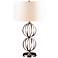 Hayley Satin Nickel Stacked Globes Table Lamp