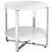 Haylie 23 1/2" Wide White and Chrome Modern Accent Table