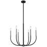 1_Haylie 26" Wide Black and Brushed Nickel 6-Light Chandelier
