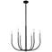 Haylie 26" Wide Black and Brushed Nickel 6-Light Chandelier
